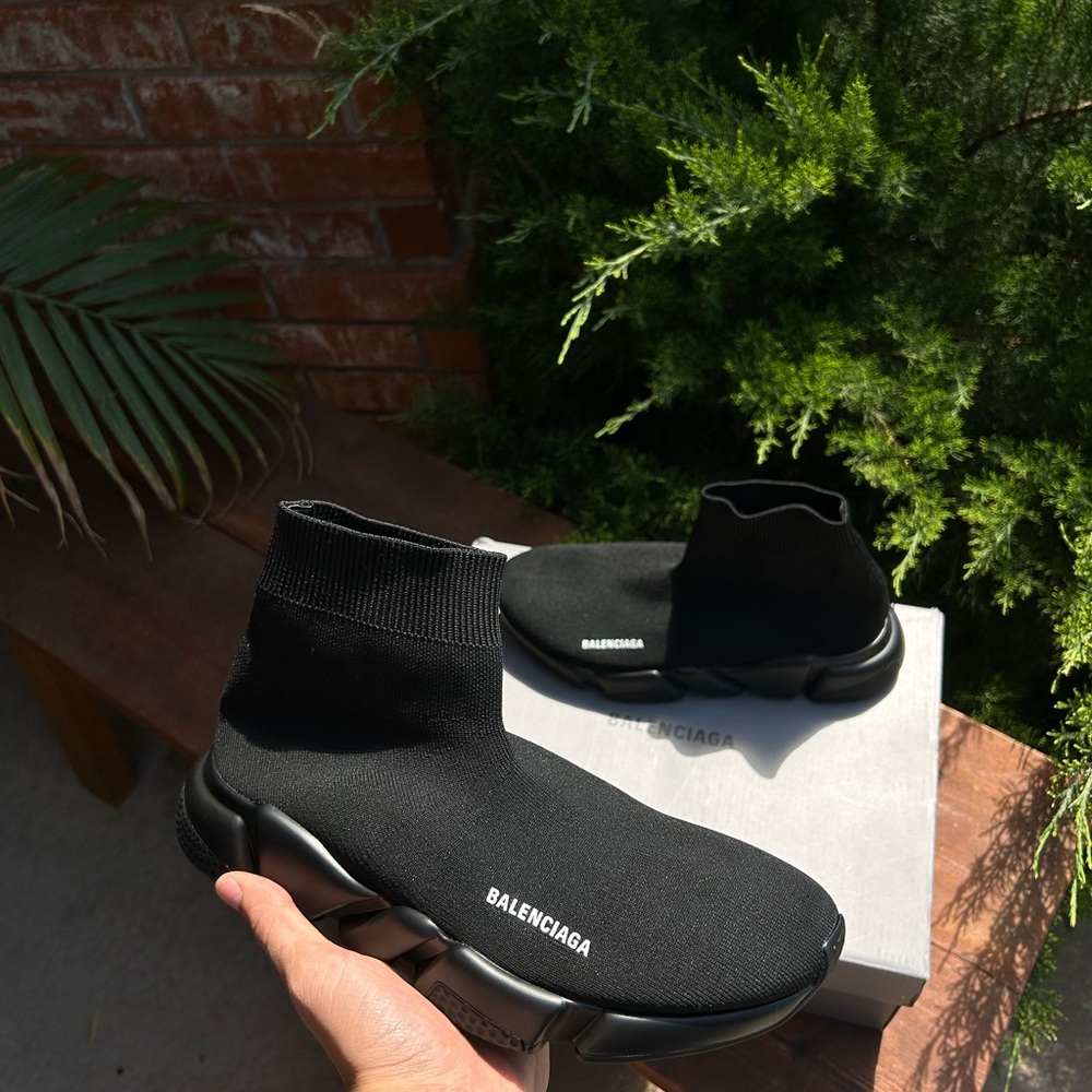 Balenciaga Men's Black Sock Sneakers